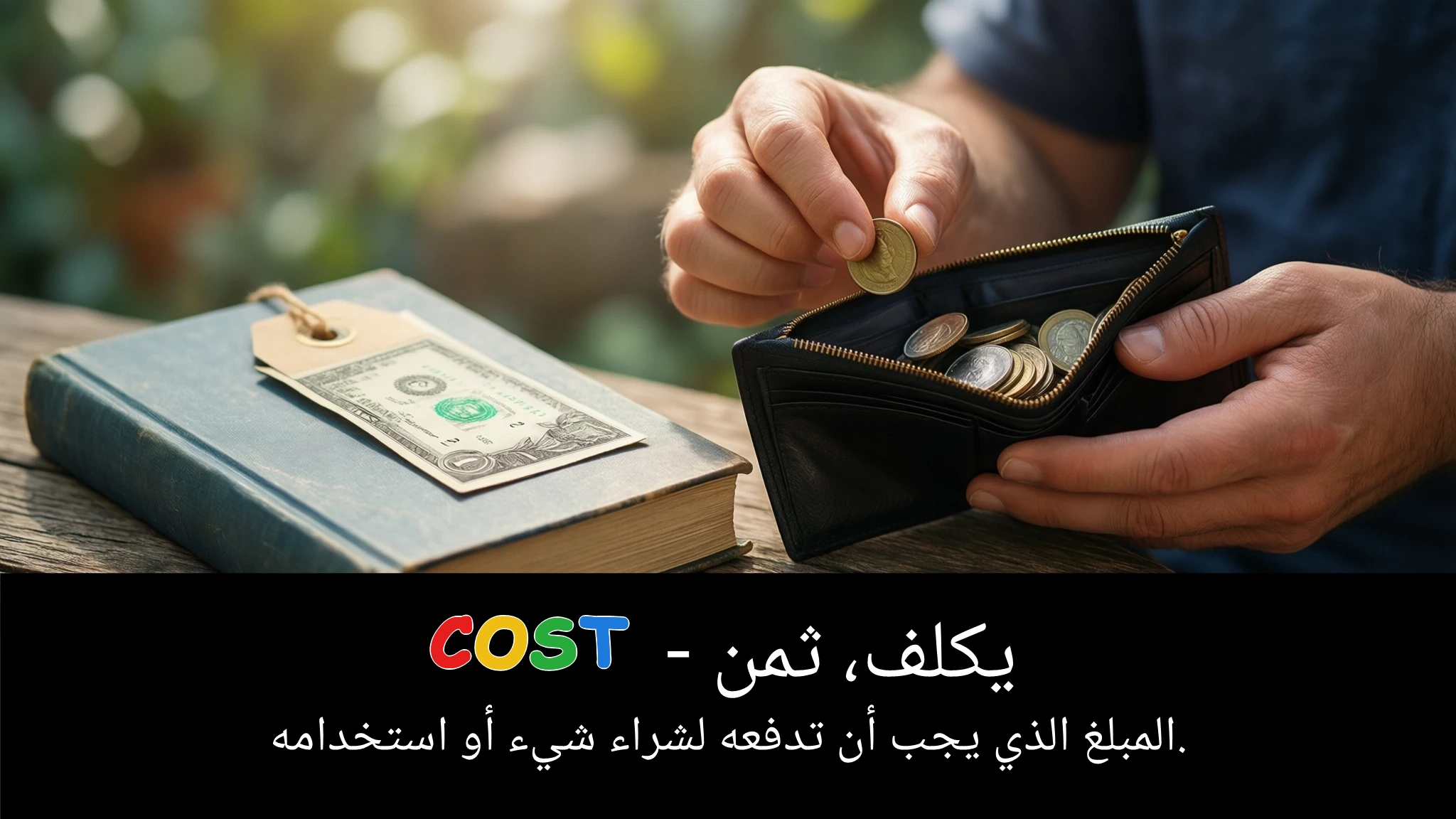 Arabic Illustration for cost